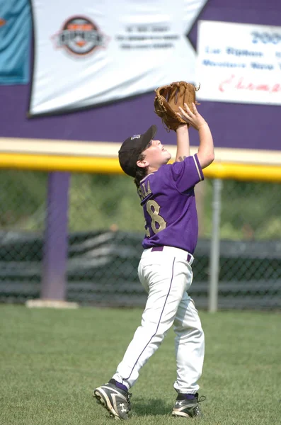 Piccola Lega Baseball Azione — Foto Stock