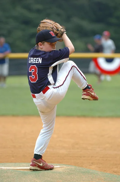 Piccola Lega Baseball Azione — Foto Stock