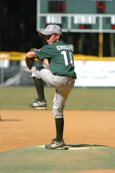 Pequeña Liga Béisbol Acción — Foto de Stock