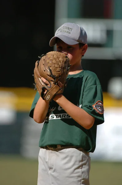 Little League Baseball Action — Stock Photo, Image