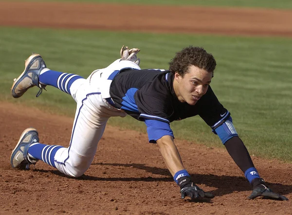 High School Baseball Hry Akci — Stock fotografie