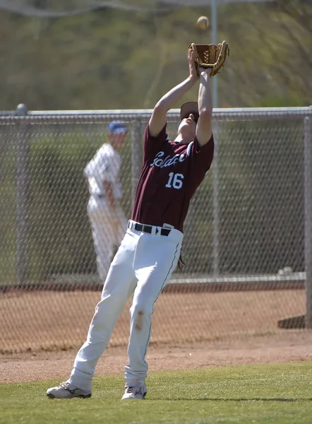 Gry Baseball High School Akcji — Zdjęcie stockowe