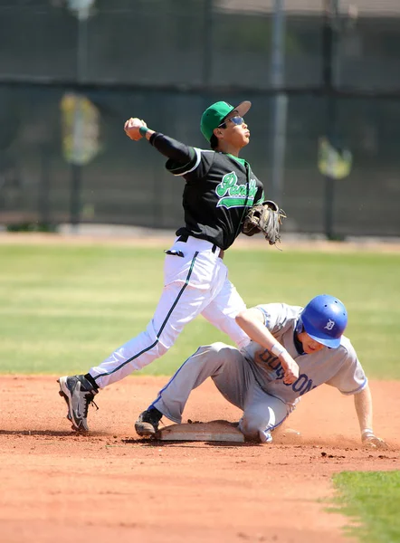 High School Baseball Games Action — Stock Photo, Image