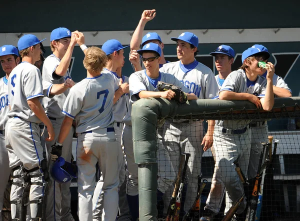 Gry Baseball High School Akcji — Zdjęcie stockowe