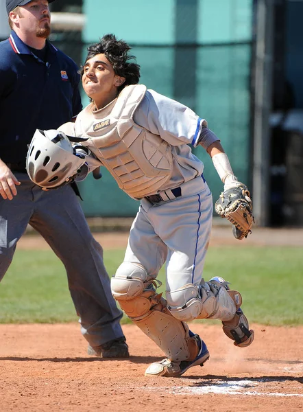 Gry Baseball High School Akcji — Zdjęcie stockowe