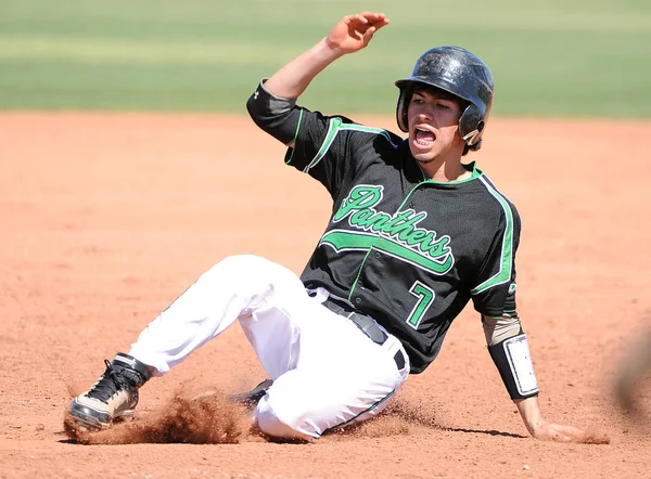 Gry Baseball High School Akcji — Zdjęcie stockowe