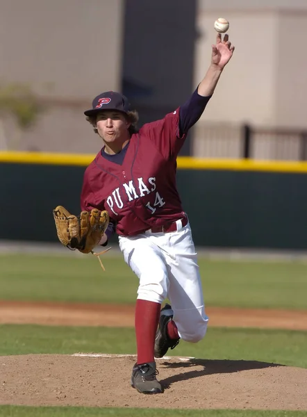 High School Juegos Béisbol Acción — Foto de Stock