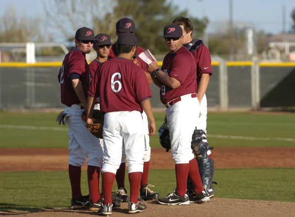 High School Baseballspiele Aktion — Stockfoto