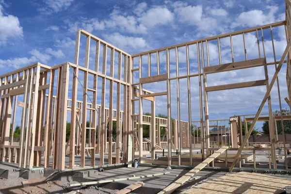 Framing New Home Being Built Which First Step Building Home Royalty Free Stock Photos