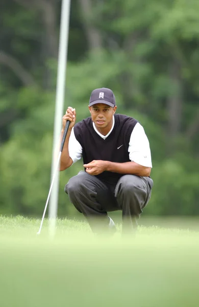 Tiger Woods Vincitore Agli Open Nel 2002 Golfista Professionista Americano — Foto Stock