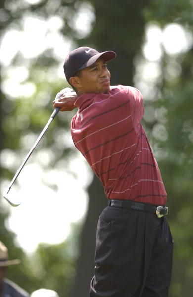 Tiger Woods Vencedor Open 2002 Jogador Golfe Profissional Americano Que — Fotografia de Stock