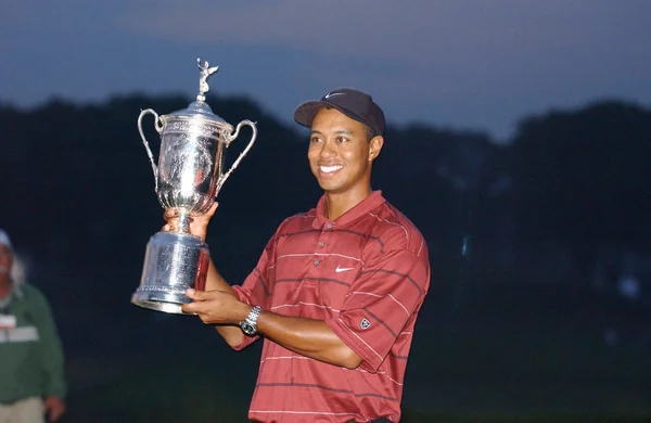 Tiger Woods Νικητής Στο Open 2002 Είναι Ένας Αμερικανικός Επαγγελματικός — Φωτογραφία Αρχείου