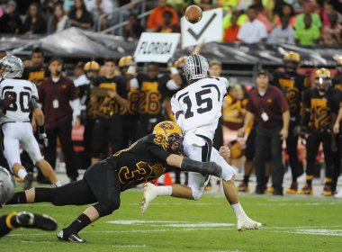 Lise Futbol Şampiyonası oyunu arasında Hamilton lisede Chandler Arizona vs dağ Pointe lisede Phoenix Arizona dağ Pointe Şampiyonası oyun için eyalet şampiyonluğunu kazanmak için gitti.