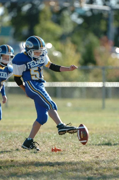 Pop Warner Youth Football Action Pop Warner Liga Fútbol Juvenil — Foto de Stock