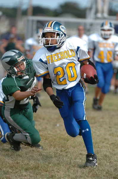 Pop Warner Youth Football Action Pop Warner Largest Oldest Youth — Stock Photo, Image