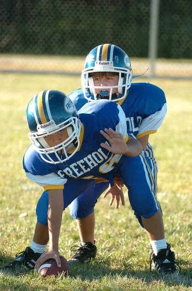 Pop Warner Youth Football Action Pop Warner Largest Oldest Youth — Stock Photo, Image