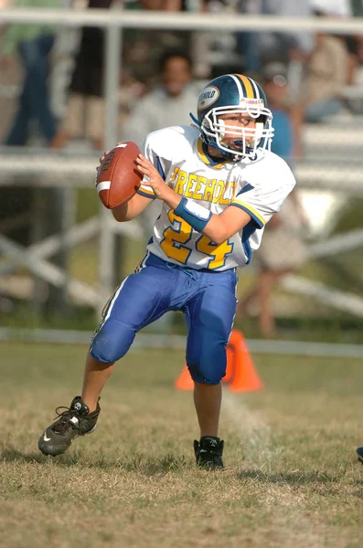 Pop Warner Youth Football Action Pop Warner Largest Oldest Youth — Stock Photo, Image