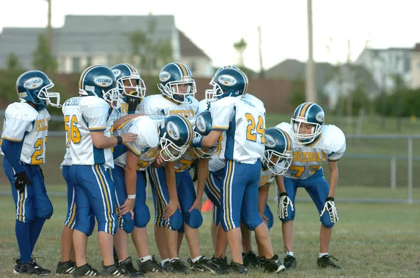 Pop Warner Jeugd Voetbal Actie Pop Warner Grootste Oudste Jeugd — Stockfoto