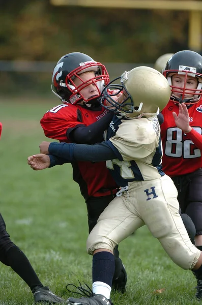 Pop Warner Νεολαίας Ποδοσφαιρική Δράση Pop Warner Είναι Μεγαλύτερο Και — Φωτογραφία Αρχείου