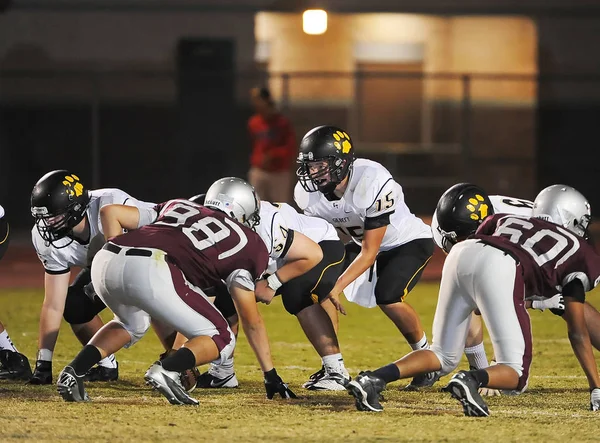 High School Futball Játék Akció Során Egy Mérkőzést Játszott Arizona — Stock Fotó