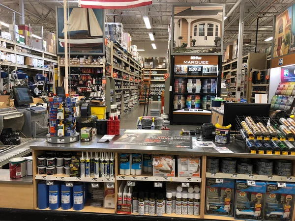 Home Depot Largest Home Improvement Retailer United States Painting Department — Stock Photo, Image