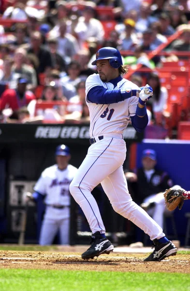 Mike Piazza Hall Fame Catcher Voor New York Mets Spelactie — Stockfoto