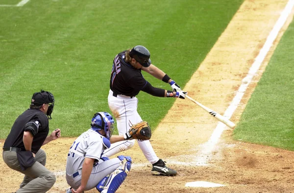 Mike Piazza Hall Fame Catcher Para New York Mets Ação — Fotografia de Stock