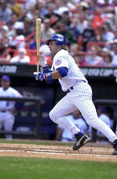 Mike Piazza Hall Fame Catcher New York Mets Azione Durante — Foto Stock