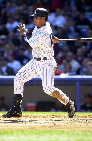 Jorge Posada Catcher Voor New York Yankees Spelactie Tijdens Een — Stockfoto