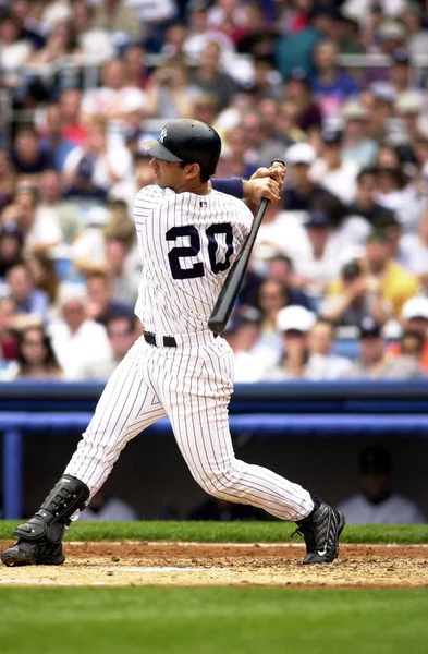 Jorge Posada Catcher Para Los Yankees Nueva York Acción Durante — Foto de Stock