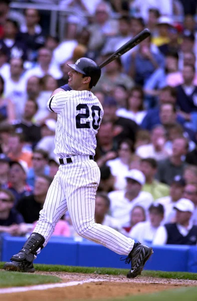 Jorge Posada Catcher Para Los Yankees Nueva York Acción Durante — Foto de Stock
