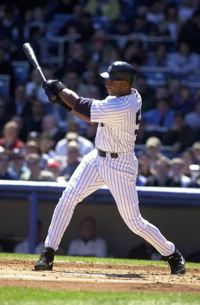 Bernie Williams Outfielder Para Los Yankees Nueva York Acción Durante — Foto de Stock