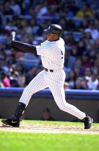 Bernie Williams Outfielder Para New York Yankees Ação Durante Jogo — Fotografia de Stock