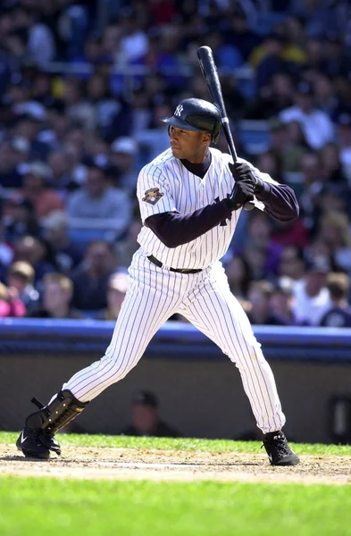 Bernie Williams Outfielder Para Los Yankees Nueva York Acción Durante — Foto de Stock