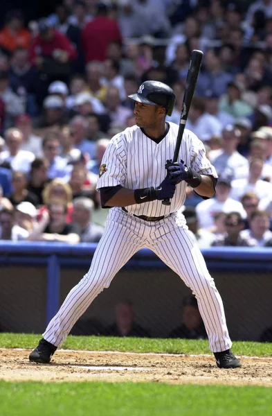 Bernie Williams Outfielder Voor New York Yankees Spelactie Tijdens Een — Stockfoto