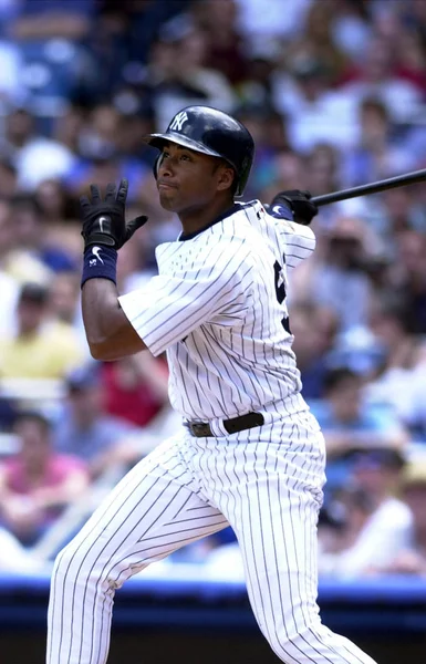 Bernie Williams Outfielder Para Los Yankees Nueva York Acción Durante — Foto de Stock