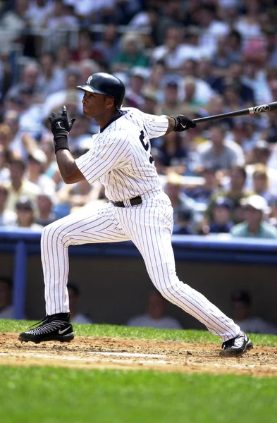 Bernie Williams Outfielder Para Los Yankees Nueva York Acción Durante — Foto de Stock