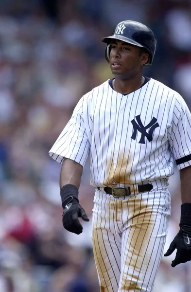 Bernie Williams Outfielder Voor New York Yankees Spelactie Tijdens Een — Stockfoto