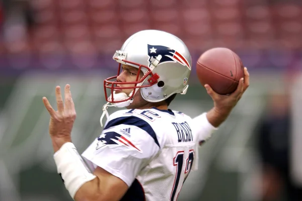 Tom Brady Quarterback Pour Les Patriots Nouvelle Angleterre Dans Jeu — Photo