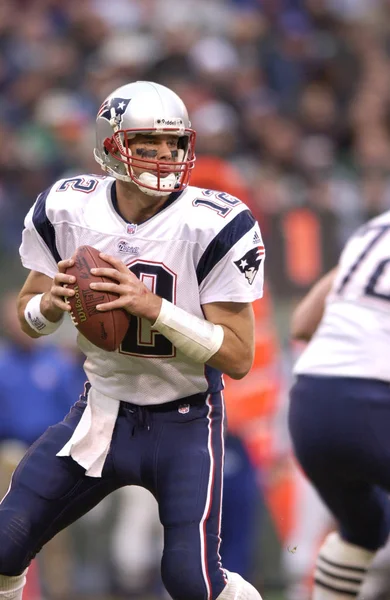 Tom Brady Quarterback New England Patriots Azione Durante Stagione Nfl — Foto Stock