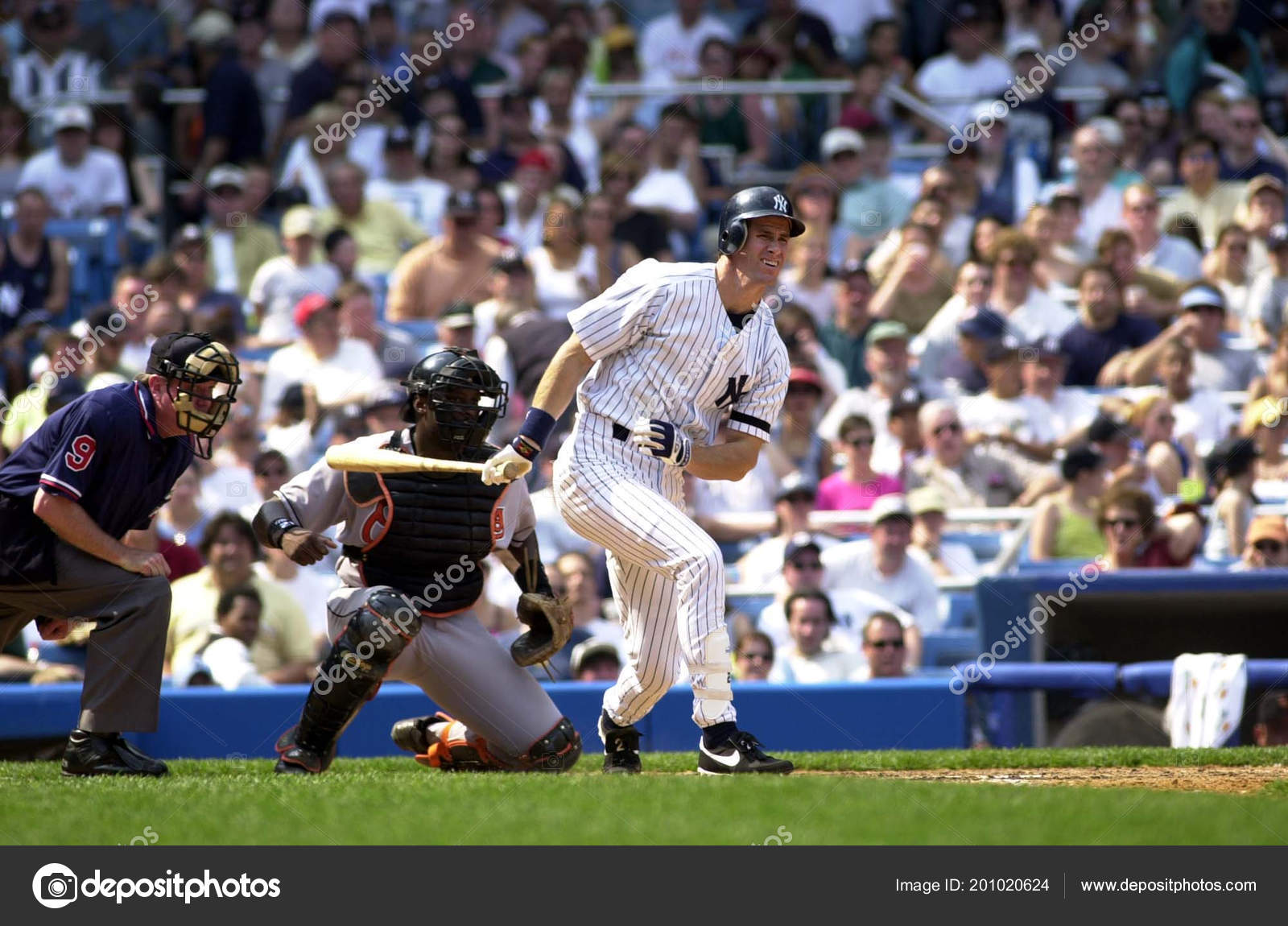 Paul O'neill Outfielder New York Yankees Game Action Regular Season