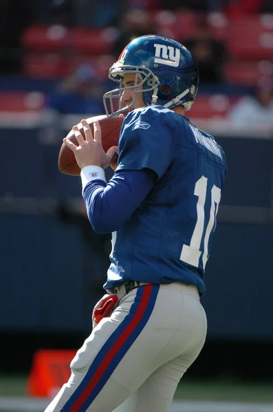 Eli Manning Quarterback New York Giants Azione Durante Stagione Regolare — Foto Stock