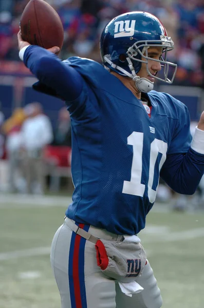 Eli Manning Quarterback Para Los New York Giants Acción Durante — Foto de Stock