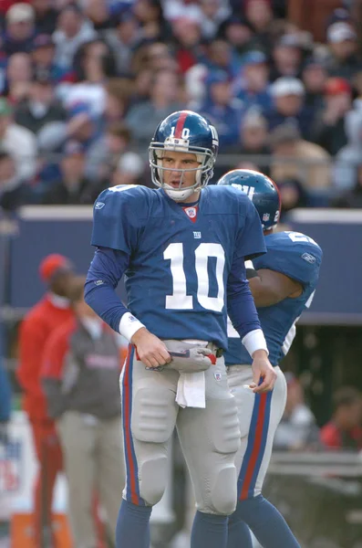 Der Quarterback Der New York Giants Einem Spiel Der Regulären — Stockfoto