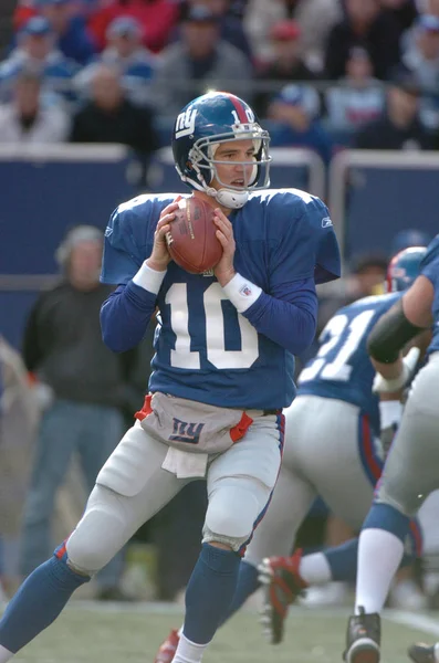 Eli Manning Quarterback Para Los New York Giants Acción Durante —  Fotos de Stock