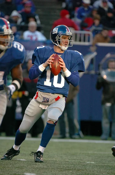 Eli Manning Quarterback New York Giants Azione Durante Stagione Regolare — Foto Stock