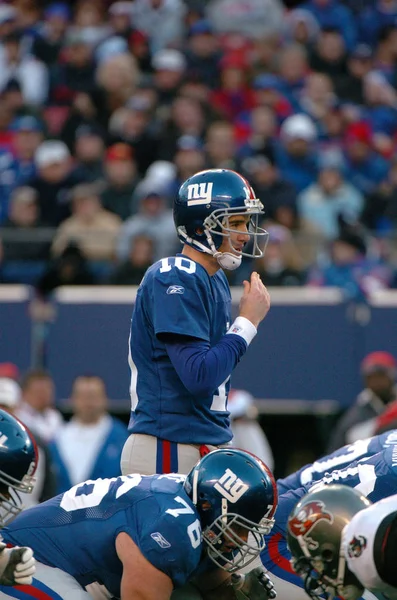 Eli Manning Quarterback Pour Les Giants New York Dans Action — Photo