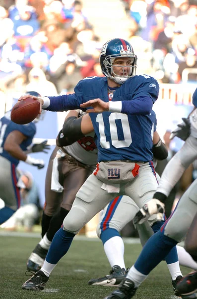 Eli Manning Quarterback Para New York Giants Ação Durante Jogo Imagem De Stock