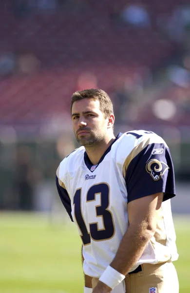 Kurt Warner Quarterback Louis Rams Ação Durante Uma Temporada Regular — Fotografia de Stock