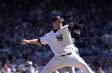 Roger Clemens Pitcher for the New York Yankees in game action during a regular season game.  Roger Clemens, nicknamed 